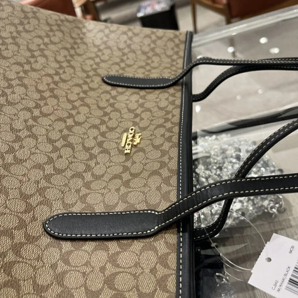 COACH Micro Signature Canvas City Tote Bag CJ942 IMCBI - Picture 8 of 11